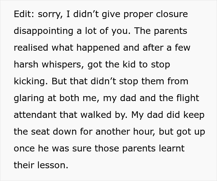 Rude Kid On Flight Won’t Stop Kicking Teen’s Seat, Dad Teaches His Parents A Lesson