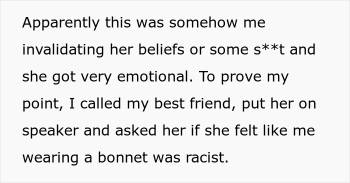 Woman Insists BF’s Daughter Is Racist For Wearing A Bonnet, It Gets Them Kicked Out From Her Home