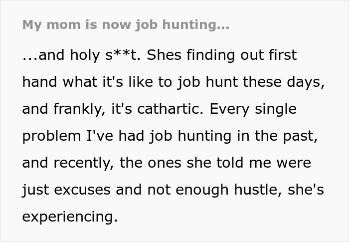 63YO Has To Find A Job, Realizes All Of Her Kid's Complaints Were Real And Valid