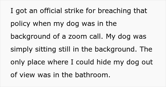 “My Dog Was Simply Sitting”: Worker Maliciously Complies With No-Dogs Home Office Policy