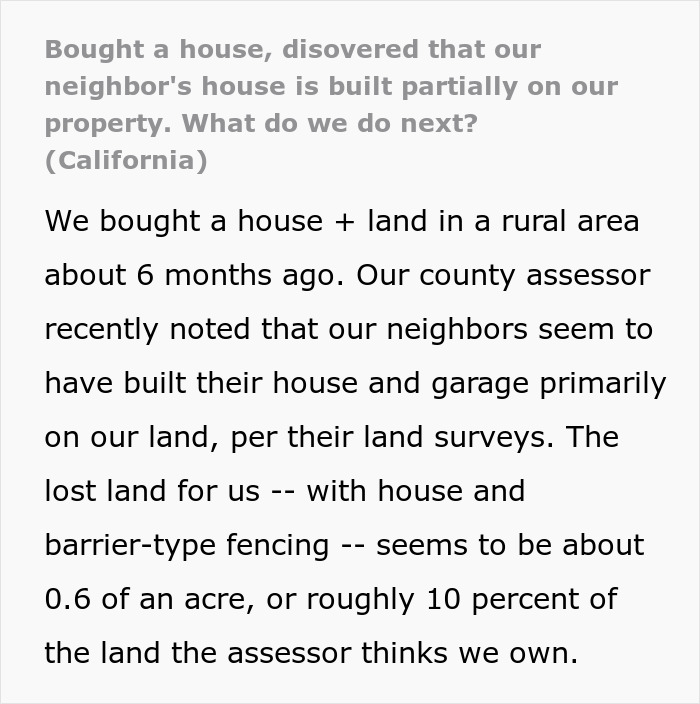 "[They] Have No Permits For It": Neighbors Built Illegal House On This Person's Newly Bought Land