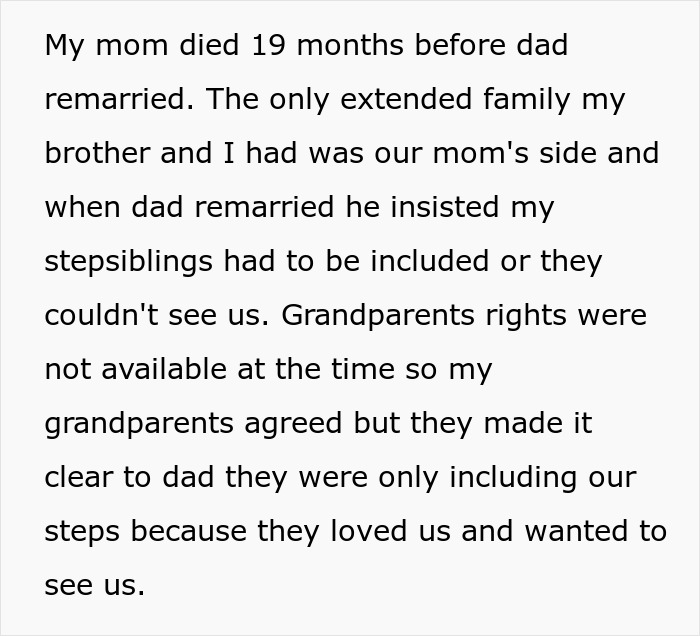  “AITA For Blaming Dad And Stepmom For Stepsiblings Thinking They Would Get Grandkid Inheritance?”