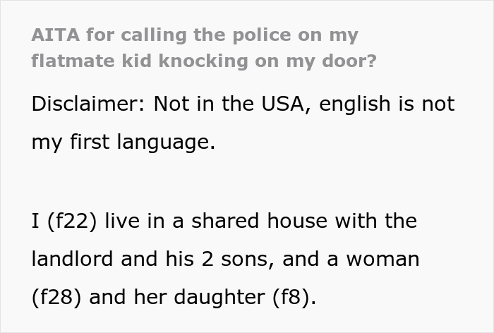 Woman Wakes Up To Her Flatmate’s Kid Screaming At Her Door At 2AM, Calls The Police