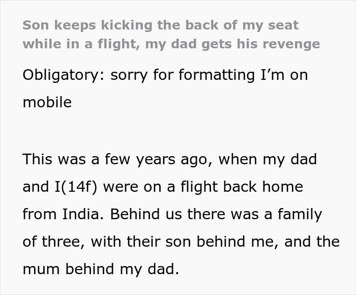 Rude Kid On Flight Won’t Stop Kicking Teen’s Seat, Dad Teaches His Parents A Lesson