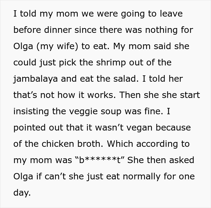 Family Drama Erupts As MIL Doesn't Serve Anything Vegan DIL Can Eat For Dinner, Spouses Leave