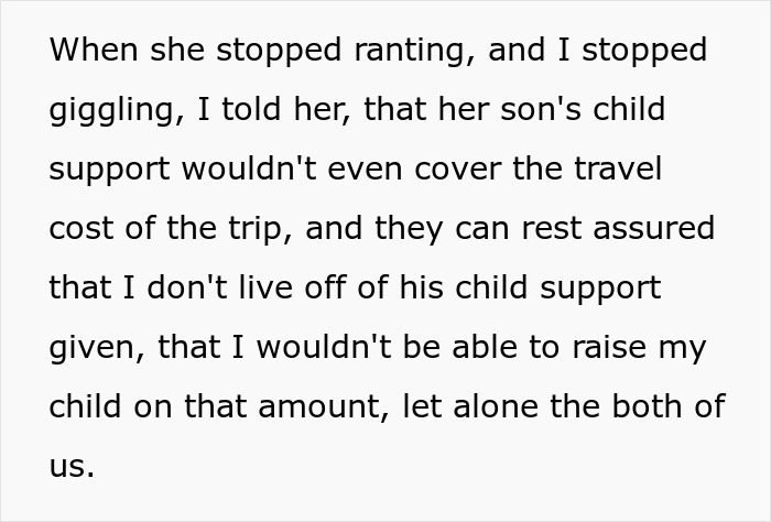 “AITA For Laughing At My Ex’s Mother And Telling Her How Much Child Support I’ve Been Receiving?”