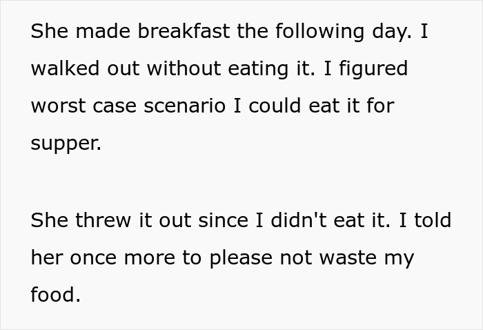 Guy Tells Mom To Get Out After She Wastes Months Of His Food, Mom And Sister Furious