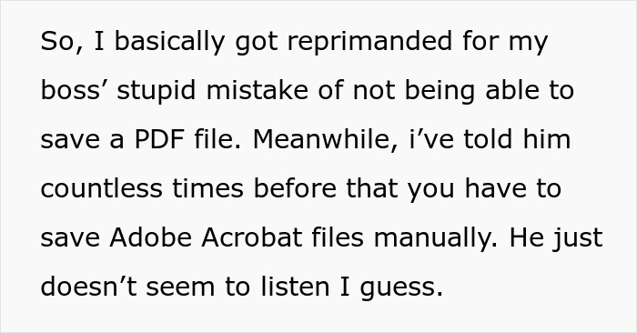 Boss Can't Manage To Save PDF File Despite Woman's Instructions, Loses It After All Work Disappears