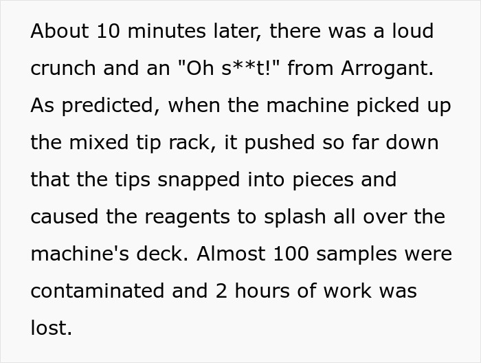 Scientist Gets Angry Lab Tech Double-Checks His Work: "I Don't Need You"