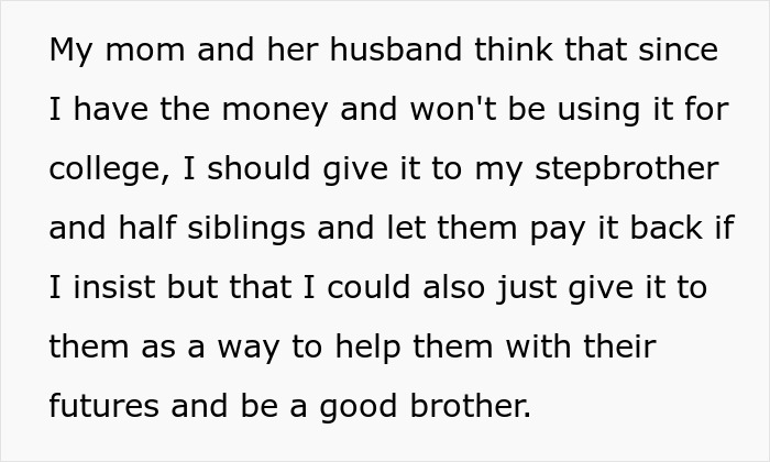 Teen Faces Family’s Guilt Trip Over His Inheritance, Refuses To Share It With “Random Kids”