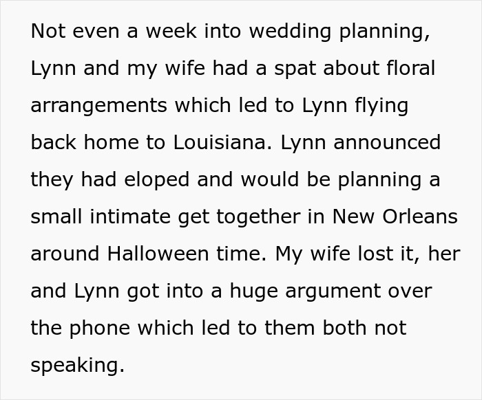 Woman Tries To Force Her "Wild Child" To Have A Classic Wedding, In Tears After Elopement