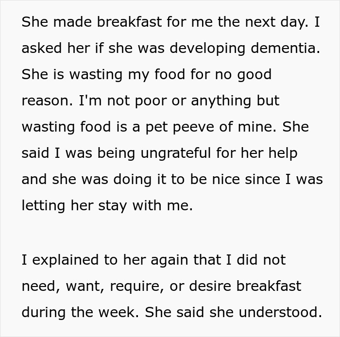 Guy Tells Mom To Get Out After She Wastes Months Of His Food, Mom And Sister Furious