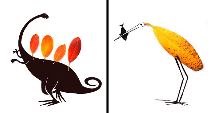 I Transform Autumn Leaves Into Illustrations (19 New Pics)