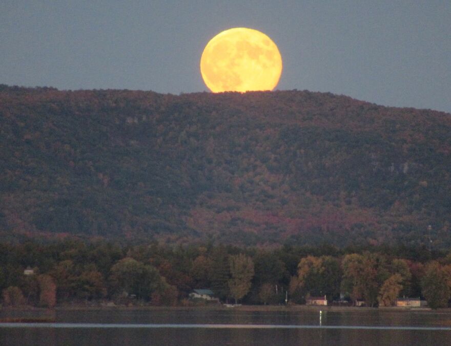 Beautiful Hunter's Full Moon From My Window