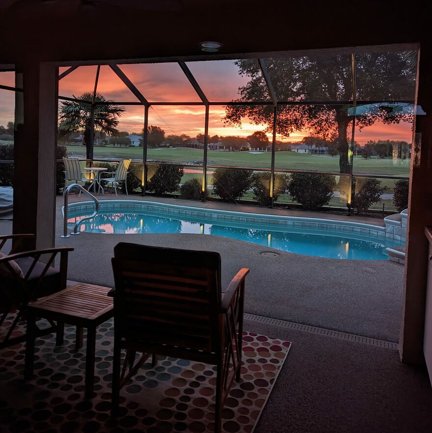 View From The Windows At The Back Of My House In The Villages, Florida, USA