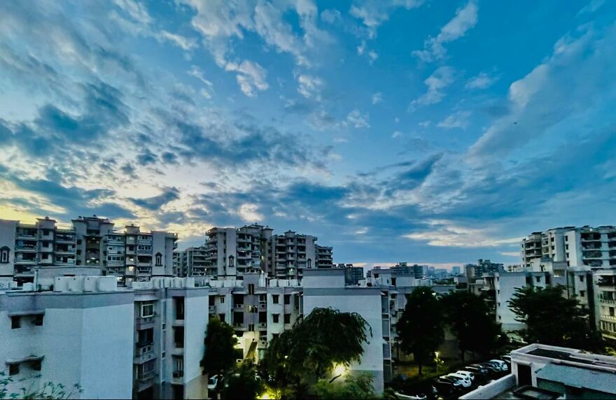 A View From My Balcony After Overnight Rain In Gurgaon, India