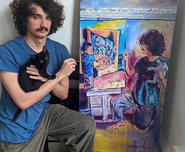 This Artist Painted Himself Painting Himself Drawing Himself Painting Himself Painting Himself Painting Himself