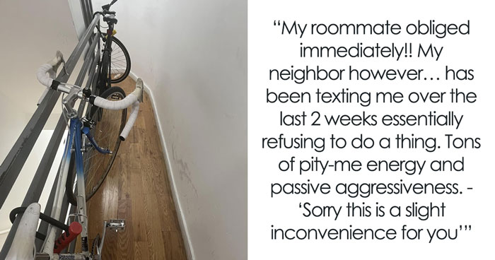 Guy Sick Of Lady’s Bike Blocking Hall, Gets It Removed By Property Management As She Won’t Listen