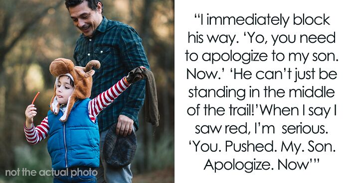 Dad Sees Red After Older Man Pushes His 4YO Son For Blocking The Trail To Look At A Snail