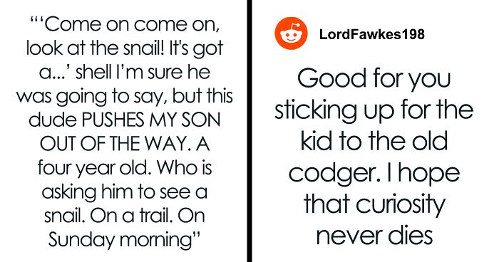 Senior Citizen Has The Audacity To Push 4YO In The Middle Of Trail, Has To Deal With Angry Dad