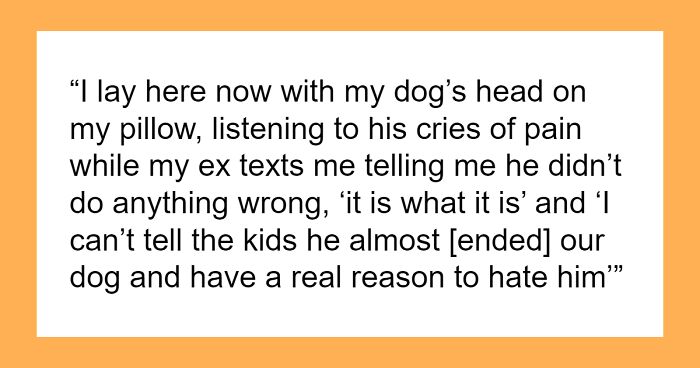 Kids See Their Dad's True Colors After He Abandons Sick Family Dog To Spend Evening With His GF