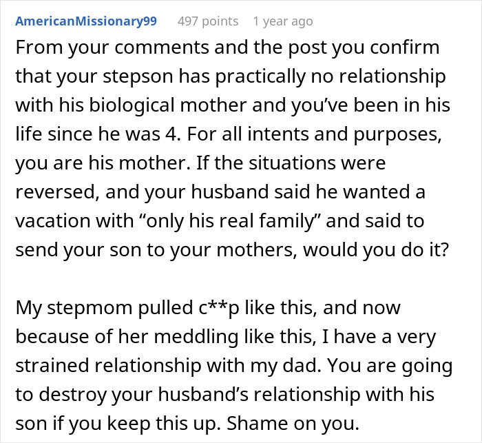 Story Takes A Wholesome Turn After Woman Gets Brutal Reality Check About Her Stepson