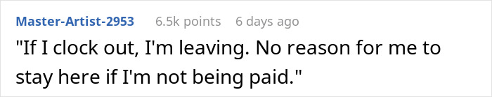 “Boss Tells Me I Need To Clock Out When Restaurant Is Slow”