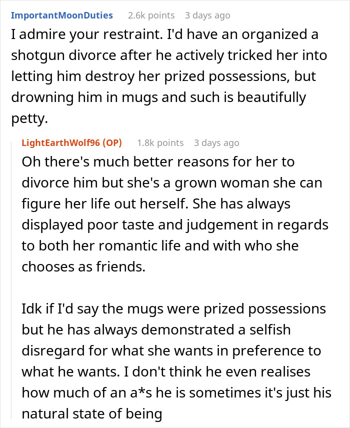 Man Promises To Pack Up Wife’s Mug Collection But Throws It Away Instead, Family Takes Revenge