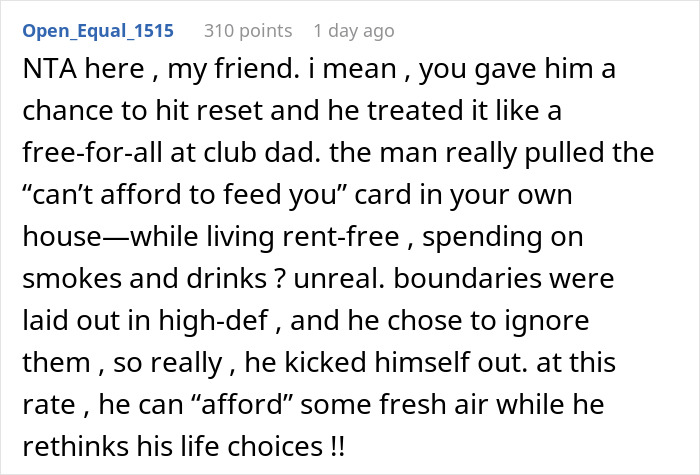 “I’m Your Father; I Shouldn’t Have To Pay”: Man Breaks Son’s House Rules, Eviction Ensues