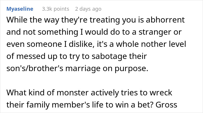 Woman Finds Out In-Laws Are Purposely Trying To Ruin Her Marriage To Win A Bet