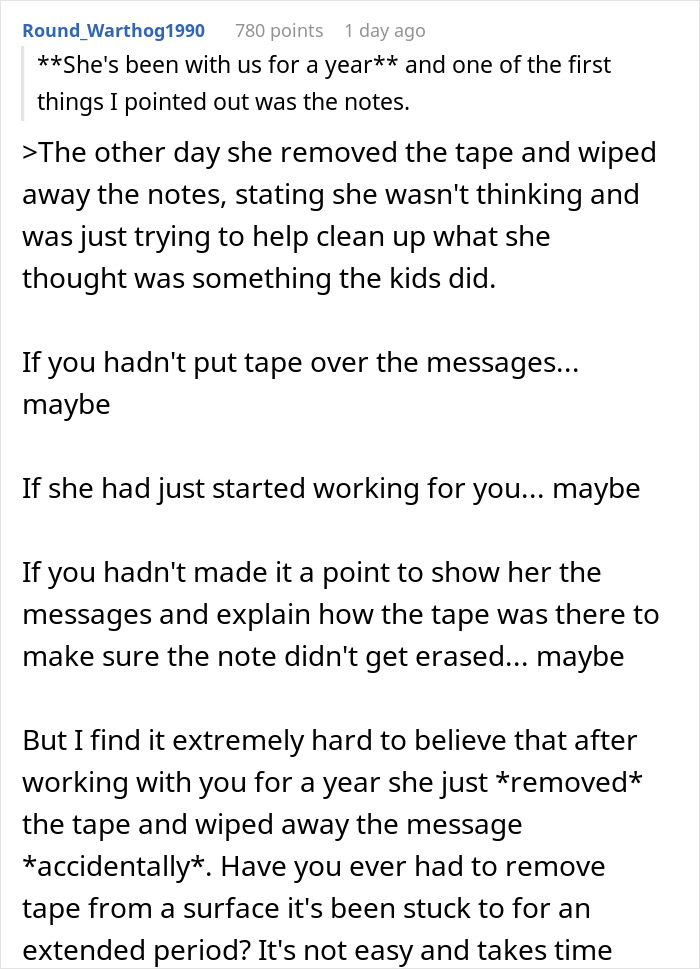 Woman Heartbroken After Babysitter Wipes Taped-Over Notes That Her Late Husband Left 3 Years Ago