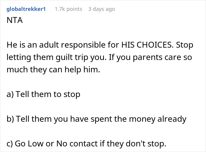 Man Receives $50,000 From His Grandfather, Refuses To Split The Inheritance With His Brother