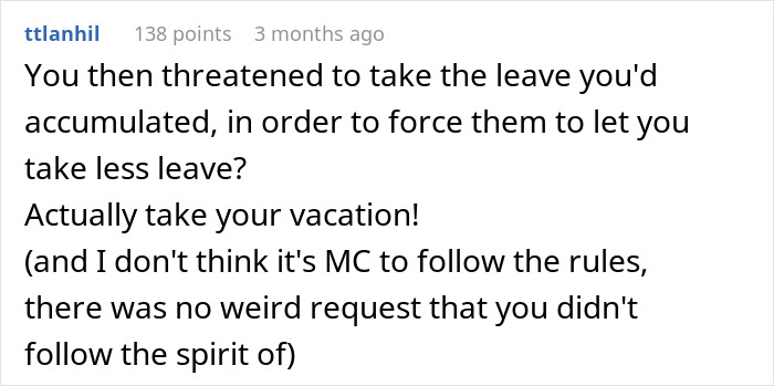 Worker Puts In Two-Month Leave After Company Refuses To Roll Over A Single PTO Day