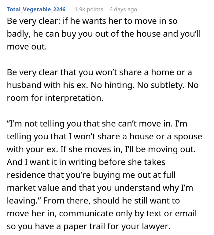 “I’m Being Pushed Out Of My Own Home”: Woman Refuses To Let Husband’s Ex Live With Them