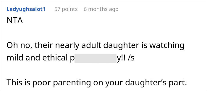 Reddit comment criticizing parenting, highlighting generational conflict in scolding situation.