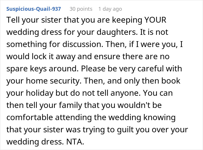 Woman Wants To Ruin Sister’s Dress For Her Wedding, Gets Upset When She’s Told ‘No’