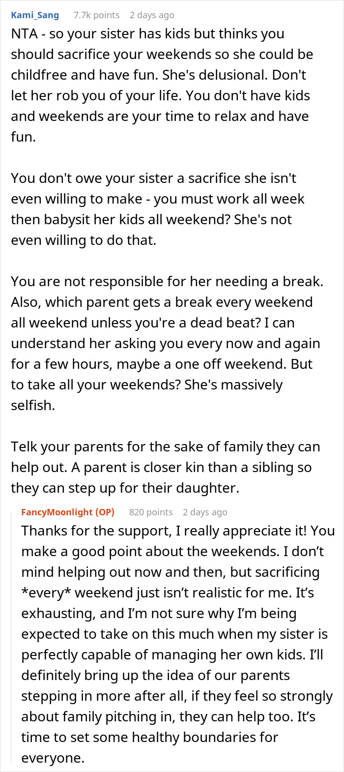 Mom Pressures Brother To Babysit Every Weekend To Help Save Her Marriage, Gets A Reality Check