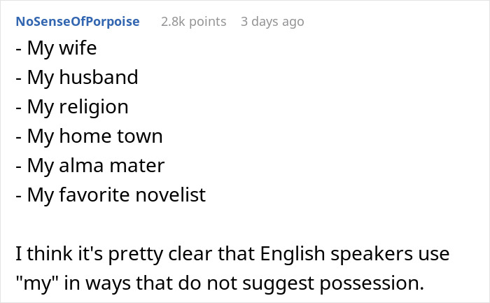 Man Gets Accused Of Being Possessive And Controlling For Referring To His Wife As “My Wife”