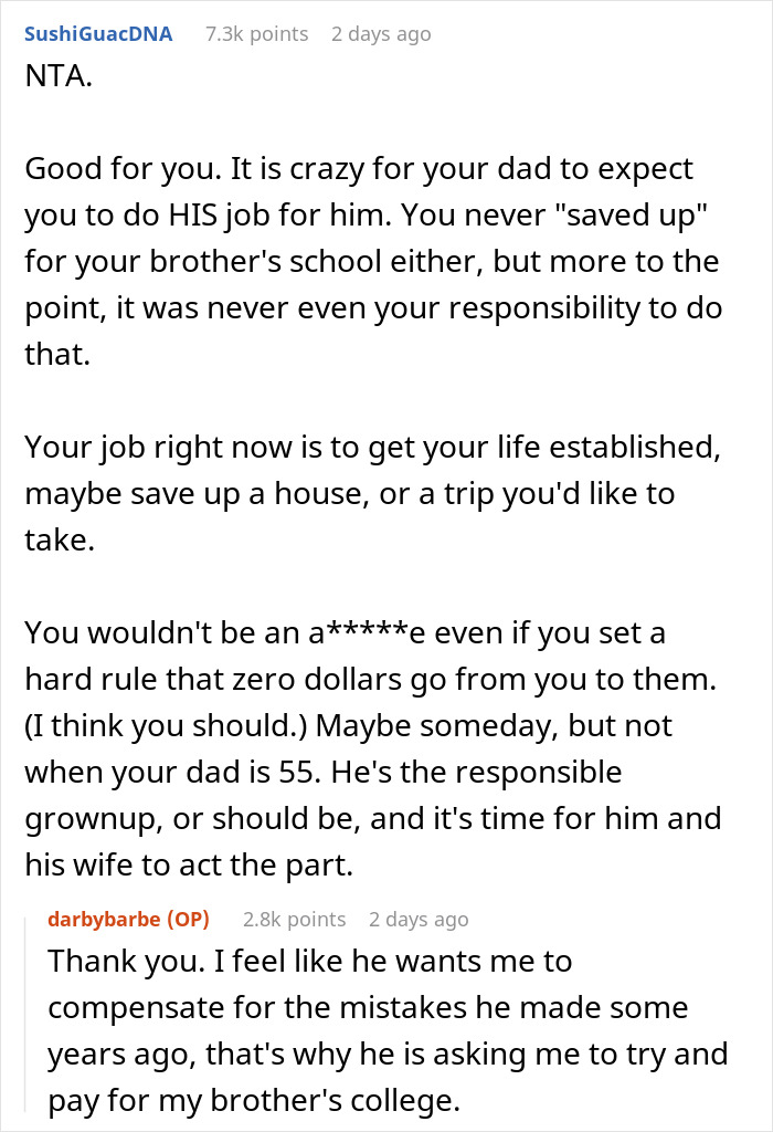 Dad Never Helped His Daughter, Does The Same For His Son But Expects Her To Do His Job