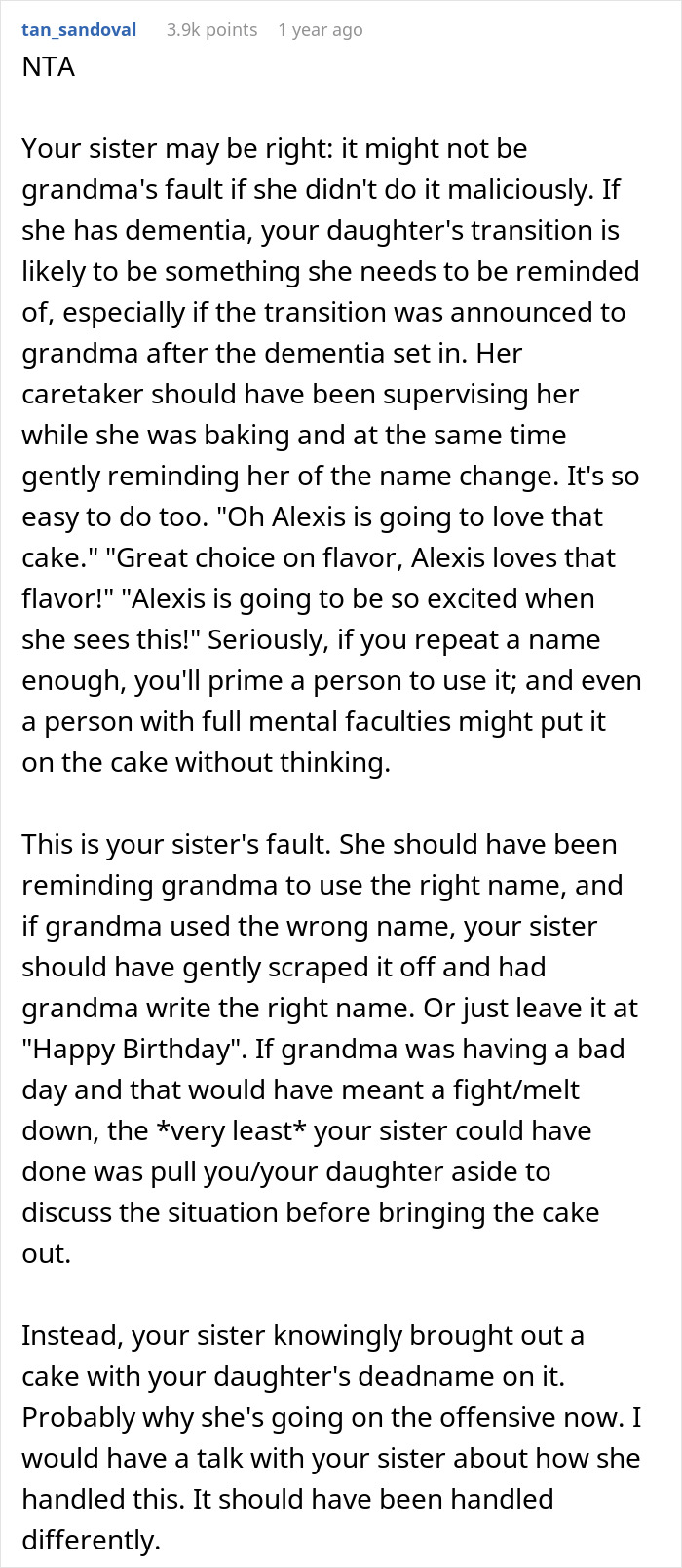 Dad Asks If He’s The [Jerk] For Leaving His Kid’s B-Day Party Because Cake Had Her Deadname On It