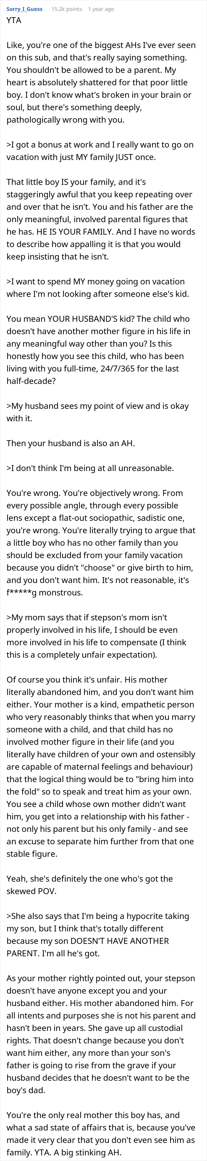 Story Takes A Wholesome Turn After Woman Gets Brutal Reality Check About Her Stepson