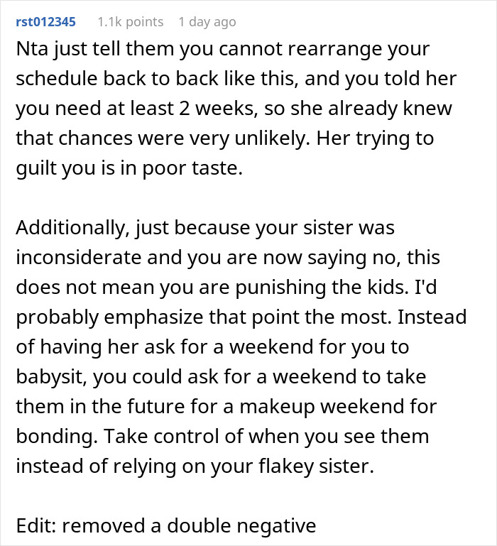 Uncle Changes All His Plans To Babysit Sister's Kids, Refuses To Help Ever Again After She Cancels