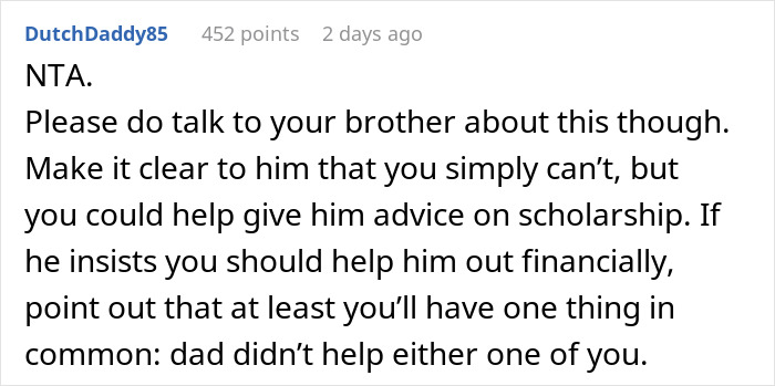 Dad Never Helped His Daughter, Does The Same For His Son But Expects Her To Do His Job