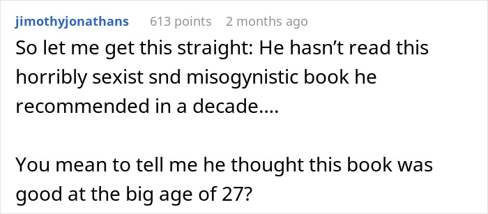 Woman Is Lost After Her Older BF Gives Her A Misogynist Book To Read, Posts Update 8 Years Later