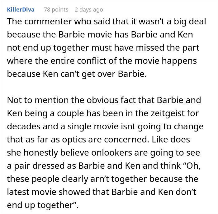 “AITA For Telling My Husband He Shouldn’t Do Matching Ken/Barbie Costumes With His Female Coworker?”