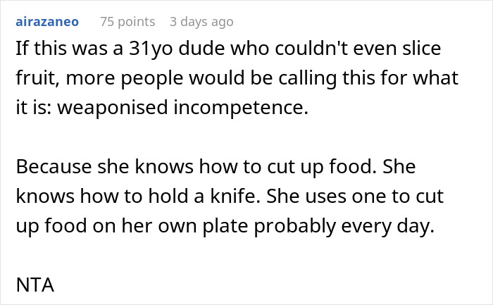 Woman Doesn't Even Know How To Cut Fruit, MIL Calls Her Pathetic