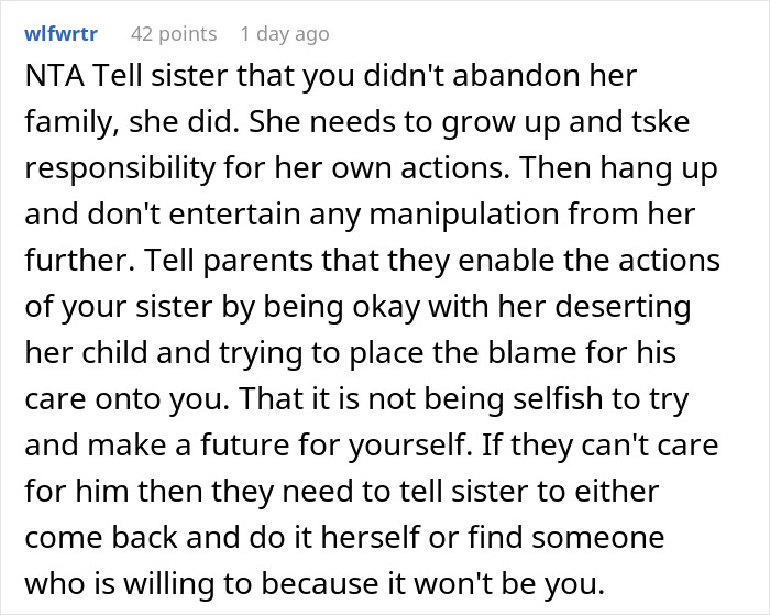 “[Am I The Jerk] For Telling My Sister I Won’t Raise Her Child After She Abandoned Him?”