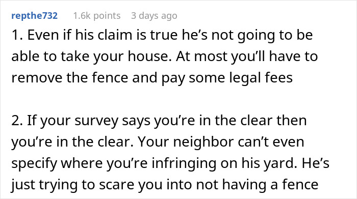 Person Replaces Old Fence After Property Survey, Faces Unexpected Lawsuit From Their Neighbor