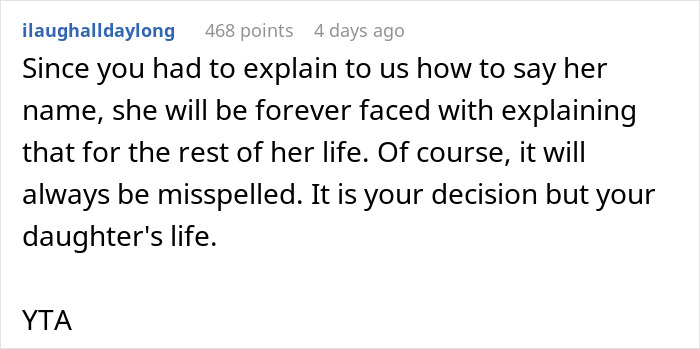 “AITAH For Naming My Baby Something ‘Unconventional’?”