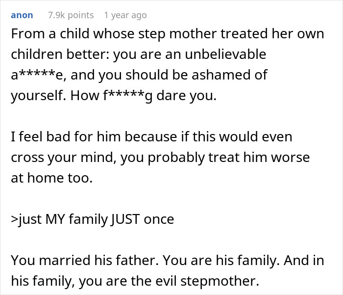 Story Takes A Wholesome Turn After Woman Gets Brutal Reality Check About Her Stepson